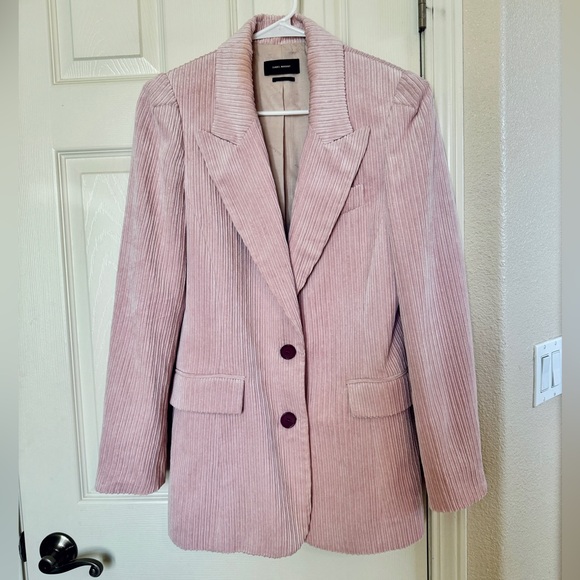 💥 CLEARANCE!!💥 Isabel Marant Malyake Pink Corduroy Blazer single breasted… - Picture 7 of 14